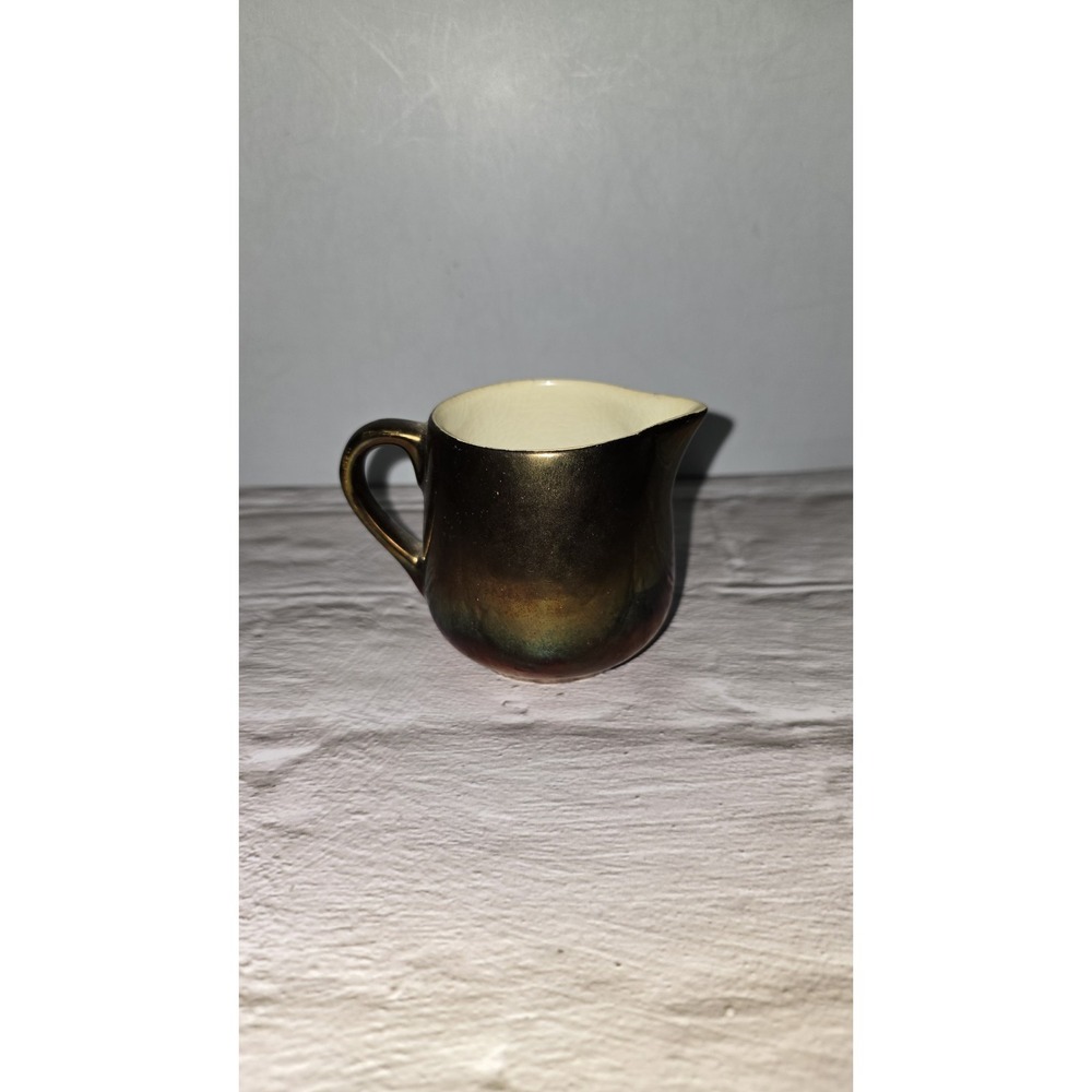 Antique Copper Small Creamer Pitcher Iridescent Finish Made In England